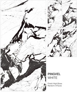 Carreaux de porcelaine émaillés à surface brillante PINGVEL WHITE 600X1200 - Product Image 3