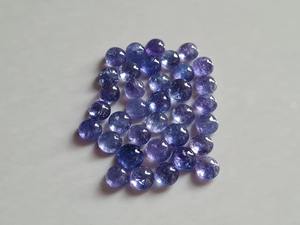 Nouveauté, Tanzanite naturelle rare, cabochon rond, couleur bleu velours, Tanzanite pour fabricants de bijoux, Tanzanite Art Déco - Product Image 3