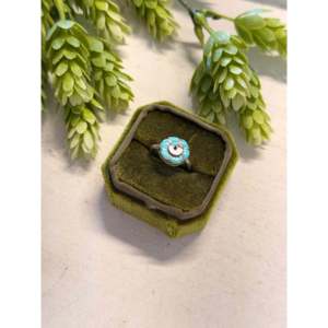 Zuni Handmade Men's Ring Multi-Color Stone Sterling Silver Sunface Inlay Turquoise Oval Handcrafted Jewelry for Everyday Wear - Product Image 3