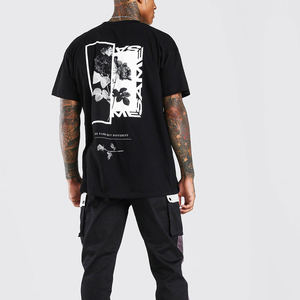 Heavyweight Cotton Distressed Washed T <b>Shirt</b> with Unique Artwork Pattern Oversized Short Sleeve Comfy Cotton Tee Casual Wear - Product Image 6