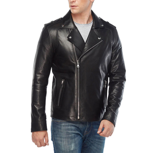 Proveedor Directo de Fábrica, Chaquetas de Cuero Genuino Personalizadas Nuevas con Cierre para Hombre, Último Diseño, Chaqueta de Cuero Elegante para Hombre - Product Image 5