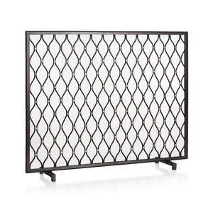 Wire Design Iron Fire Guard <b>Fireplace</b> <b>Screen</b> Black Finished Metal Fire Place <b>Screen</b> Guard Home Outdoor Garden Decor - Product Image 1