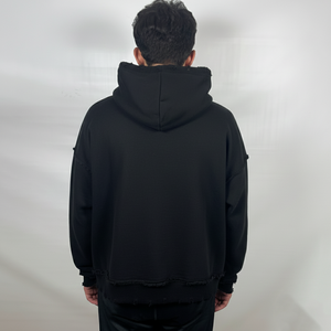 เสื้อฮู้ดดี้ผู้ชายผ้าฝ้ายแท้ 100% คุณภาพสูง ขายส่ง ดีไซน์เองได้ สวมใส่สบายสำหรับฤดูหนาว ทรงโอเวอร์ไซส์ สไตล์เบสิก - Product Image 2