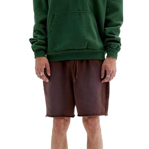 New 2026 Custom Wholesale Men Solid Quick Dry <b>Elastic</b> Waist 100% Nylon Oversized Canvas Vintage Sweat Shorts Best Quality - Product Image 1