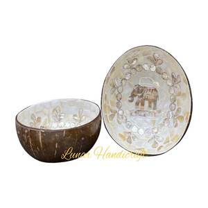 ชุดชามกะลามะพร้าวพร้อมเคลือบแล็กเกอร์ทำด้วยมือในเวียดนามเองชุดตกแต่งจานอาหารงานแต่งงานแบบทันสมัย - Product Image 3