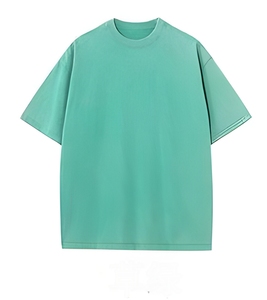 เสื้อยืดคอกลมสำหรับผู้ชายเสื้อลายกรดซักเสื้อยืดโอเวอร์ไซส์ผ้าฝ้ายออกแบบได้ตามต้องการ - Product Image 6