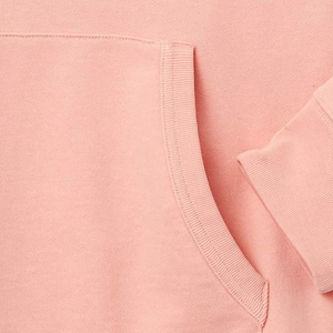 Pull uni de style classique, vêtements de rue, vente en gros de sweats à capuche de couleur rose clair pour hommes, sweat à capuche respirant de haute qualité à épaules tombantes - Product Image 5