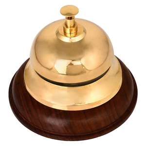 Campana de escritorio de latón con acabado antiguo, logotipo personalizado, campana de mesa decorativa náutica, suministro al por mayor, escritorio de mesa de latón personalizado - Product Image 5