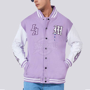 แจ็กเก็ตเบสบอลแขนยาวแจ็กเก็ตเบสบอลพิมพ์โลโก้ดีไซน์ใหม่ - Product Image 4