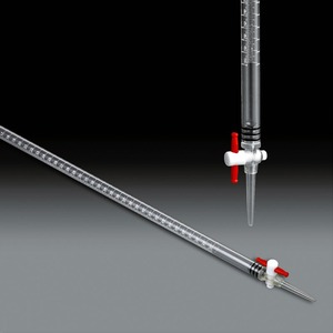 Bureta de Plástico de 25 ml con Válvula de Vidrio Recta o de PTFE, Producto de Ciencia Médica con Graduación Impresa - Product Image 3