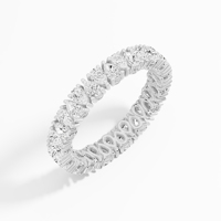 Bague d'éternité exquise en or 14K 18K plaqué rhodium, 1,59 Ct VVS-VS, diamant de laboratoire en forme de poire, unisexe, bague de mariage de luxe, vente en gros