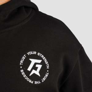 Sudadera con Capucha Apex Stride Negra de Punto con Cierre Transpirable para la Temporada de Otoño - Product Image 5