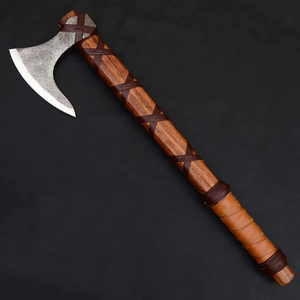 El mejor hacha de pizza alta tipo vikingo de acero al carbono forjado a mano fuerte y listo para uso en exteriores, venta superior coleccionable para el mercado de EE. UU. - Product Image 4