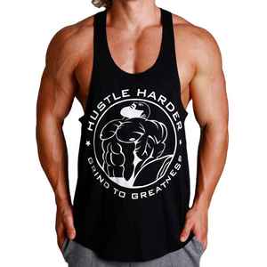 2025 nuevas camisetas sin mangas para hombres, ropa de calle informal de secado rápido y entrenamiento de gimnasio, entrenamiento atlético de algodón 100% OEM disponible - Product Image 2