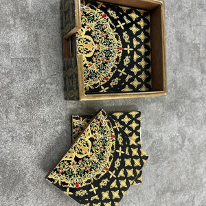 Posavasos de Madera de Diseño Moderno, Marca K S Exports, 4x4 Pulgadas, Hechos en India - Product Image 1