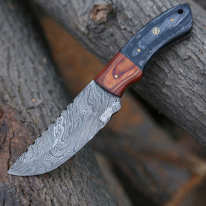 Couteau de chasse de 12 pouces en acier inoxydable fait à la main pleine soie de qualité industrielle manche en bois d'olivier bricolage couteau de Skinner fixe Camping OEM - Product Image 6