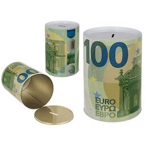 Tirelire XXL 100 euros en métal avec motif cylindrique pour l'épargne des enfants, modèle de tirelire à pièces - Product Image 1