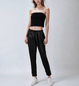 Pull on Ladies Canvas Cargo <b>Pants</b> <b>Wool</b>-Casual Streetwear Winter Flat Front - Product Image 5