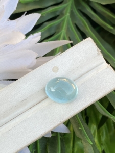 Amazing Natural Top Color Aquamarine Ovale Forme Cabochons Stone With Good Lustre Loose Gemstone For Making Jewelry 13.91 Carat - Product Image 2