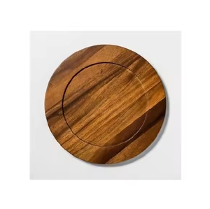 Platos de cena de madera de acacia de lujo modernos seguros Plato de madera Restaurante Artículos de Mesa para el hogar por Artesanías de media luna - Product Image 4
