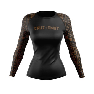 Rashguard à manches courtes respirant pour homme, noir et rouge - Product Image 3