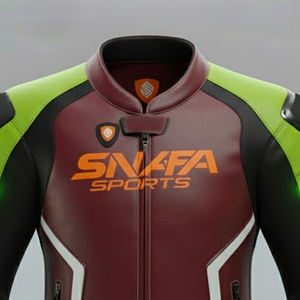 Chaqueta de Motociclista de Cuero Elegante para Hombre, Color Personalizado, 100% Cuero, Chaqueta de Motociclista para Hombre, Chaquetas de Cuero Personalizadas para Motociclistas - Product Image 3