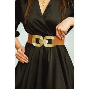 Ceinture élastique pour femme avec boucle dorée, ceinture pour veste, ceinture pour chemise, ceinture pour robe - TABA - Product Image 3