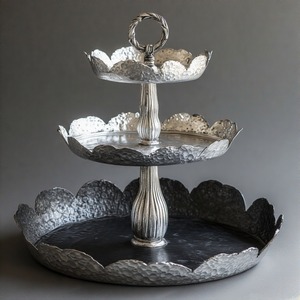 BakeCascade Lightweight 2-<b>Tier</b> <b>Cake</b> <b>Stand</b> in Marble White Ins Style Home Decor for Weddings and Parties <b>Cake</b> Tools - Product Image 6