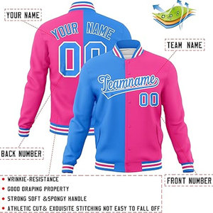 Veste universitaire décontractée d'hiver très vendue pour hommes et garçons, vestes de baseball avec broderies personnalisées, doublure en laine, rembourrage en coton - Product Image 4