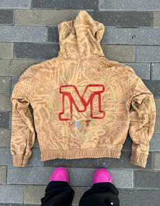 Custom Unisex 100% Cotton Fleece Zipper-Up Solid Pattern 3D Embroidery <b>Gothic</b> Winter <b>Hoodie</b> with Custom Logo Front - Product Image 2