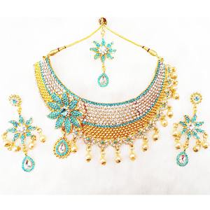 Ensemble de collier de mariée de luxe, couleur, cristal, strass, vintage, mariage, fiançailles, fête, cadeau, bijoux - Product Image 1