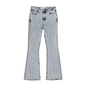 Pantalon en jean pour femme, large, uni, décontracté, tendance, respirant, prix bas, en provenance du Pakistan - Product Image 3