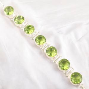 Handmade Zircon Tennis Charm Oval Cut 925 <b>Sterling</b> <b>Silver</b> Luxury Elegant Gemstone <b>Bracelet</b> for <b>Women</b> - Product Image 5