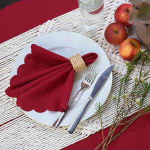 ชุดแหวนผ้าเช็ดปากลายดอกผักตบชวาทรงสี่เหลี่ยมสำหรับตกแต่งโต๊ะอาหารค่ำสำหรับงานแต่งงานงานคริสต์มาส - Product Image 4