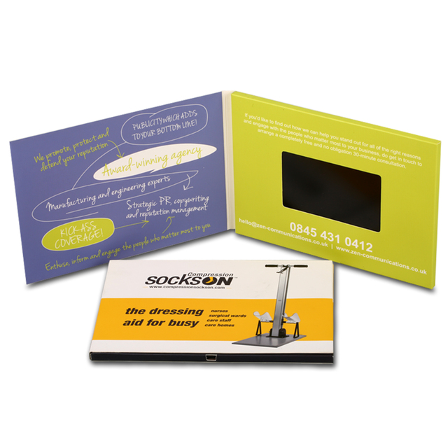 4.3 Inch LCD TFT Display Digital Invitation Greeting Card Video Business Card Electronic Music Brochure for Brand Gifts Paper