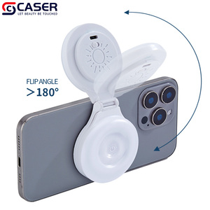 Mini Anneau Lumineux LED Portable de Poche <span class=keywords><strong>3</strong></span> Tons pour <span class=keywords><strong>Selfie</strong></span> Beauté (Lumière Chaude/Froide/Naturelle) avec Aimant pour Téléphone Portable - Product Image 1