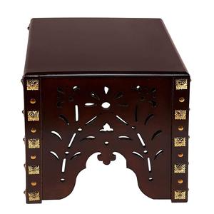 Taburete de elefante pintado a mano de madera más vendido Vintage indio, elefante decorativo hecho a mano, consola con incrustaciones de hueso diseñadas - Product Image 6