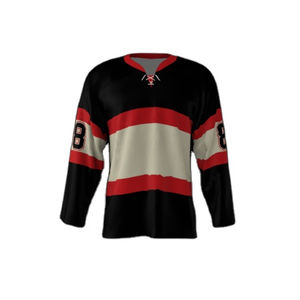 Maillot de hockey sur glace sublimé Conceptions personnalisées Logos Meilleur matériau personnalisé Prix de gros bon marché au Pakistan - Product Image 3