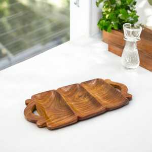 Bandejas baratas para servir para restaurante Bandeja para servir comida de madera de bambú de fruta seca de lujo Bandejas para servir cocina del desierto de Oriente Medio - Product Image 1