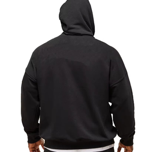 Suministro directo exclusivo del fabricante Cremallera Versión suelta Sudadera con capucha para hombre Material de algodón en talla grande de Sudadera con capucha para hombre - Product Image 4
