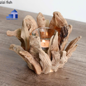 Vente chaude bougeoir bougeoir personnalisé en gros bois flotté décoration de luxe pour servir de décor à la maison Fabriqué au Vietnam - Product Image 3