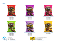 Cocoaland Kokojelly-Grosella negra 110g x 24 pkts / 320g x 24 pkts/720G x 12 pkts Gelatina de chocolate