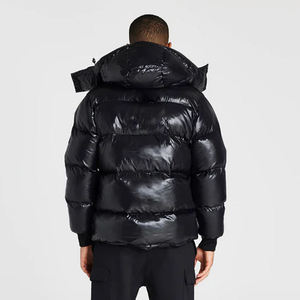 Veste matelassée respirante pour homme, hiver 2025, vente en gros, sur mesure, grande taille, capuche, col montant, coton, veste chaude, livraison DDP - Product Image 3