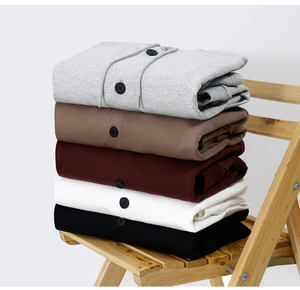 Winter Custom Heavyweight 400g Zip Collar Fleece Hoodies Full Zip Up Oversized Hoodies - Product Image 2