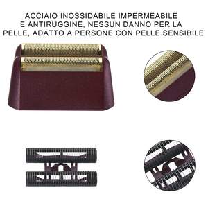 Paquete de 2 cabezales de repuesto con lámina y barra de corte para afeitadora eléctrica de doble cuchilla, afeitado súper certero, cabezales rojos lavables - Product Image 2