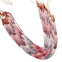 Seltene Multi-Spinel-Edelsteine 2mm 3mm Rund Facettiert 13 Zoll Strang Perlen Schmuck für Schmuckherstellung Coszcatl Exports Mehrfarbig
