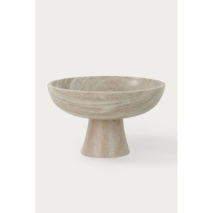 Cuenco de pedestal de mármol blanco de lujo hecho a mano Base cónica elegante cocina moderna para el hogar frutero decorativo piedra Natural - Product Image 4