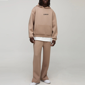 Survêtement pour homme en coton/polyester durable, respirant, avec logo personnalisé imprimé, coupe ample pour plus de confort, prix abordable. - Product Image 1