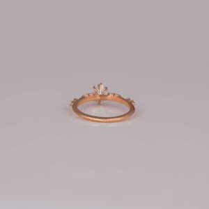 Lab Grown Diamond Engagement Ring 14KT Rose Gold Handmade Design Trendy Style for Women for Parties and Gifts - Product Image 4