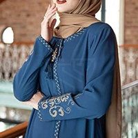 Nouvelle Arrivée Abaya Style Arabe de Dubaï Robe Musulmane à Manches Longues pour Femme Taille Adulte Abaya Personnalisée